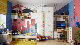 Детская комната Клаксон без машинок (Белый/корпус Клен) в Ужуре - uzhur.katalogmebeli.com | фото