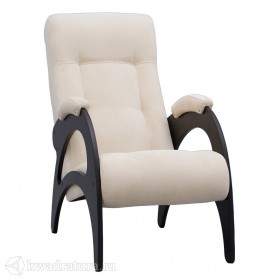 Кресло для отдыха Неаполь Модель 9 без лозы (Венге-эмаль/Ткань Ваниль Verona Vanilla) в Ужуре - uzhur.katalogmebeli.com | фото 1