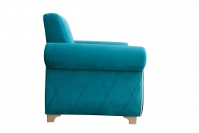 Кресло для отдыха "Порто" (велюр киви бирюза / микровельвет крем) в Ужуре - uzhur.katalogmebeli.com | фото 6