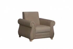Кресло для отдыха "Порто" (велюр киви латте / микровельвет крем) в Ужуре - uzhur.katalogmebeli.com | фото 1