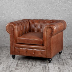 Кресло кожаное Лофт Честер (кожа) в Ужуре - uzhur.katalogmebeli.com | фото