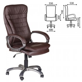 Кресло офисное BRABIX Omega EX-589 (коричневое) в Ужуре - uzhur.katalogmebeli.com | фото