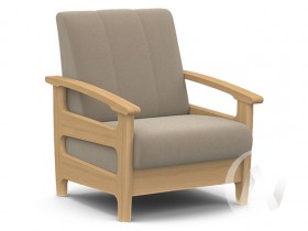 Кресло для отдыха Омега (бук лак/CATANIA LATTE) в Ужуре - uzhur.katalogmebeli.com | фото 1