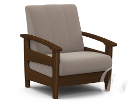 Кресло для отдыха Омега (орех лак/CATANIA COCOA) в Ужуре - uzhur.katalogmebeli.com | фото