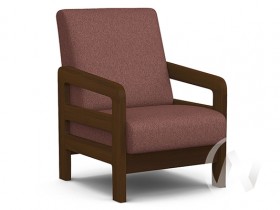 Кресло отдыха Вега-34 (орех лак/UNO BERRY) в Ужуре - uzhur.katalogmebeli.com | фото