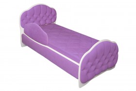 Кровать 170 Гармония 67 Светло-фиолетовый (мягкий бортик) в Ужуре - uzhur.katalogmebeli.com | фото