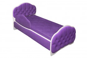 Кровать 180 Гармония 32 Фиолетовый (мягкий бортик) в Ужуре - uzhur.katalogmebeli.com | фото