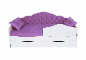 Кровать 190 серии Иллюзия Лайт 1 ящик 32 Фиолетовый (подушки) в Ужуре - uzhur.katalogmebeli.com | фото