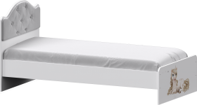 Кровать Каспер с мягкой спинкой и фотопечатью (900х1900) Белый в Ужуре - uzhur.katalogmebeli.com | фото