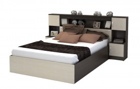 Кровать с прикроватным блоком КР 552 Спальня Basya (венге/белфорт) в Ужуре - uzhur.katalogmebeli.com | фото