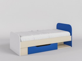 Кровать Скай 1650х750 (Синий/Белый/корпус Клен) в Ужуре - uzhur.katalogmebeli.com | фото