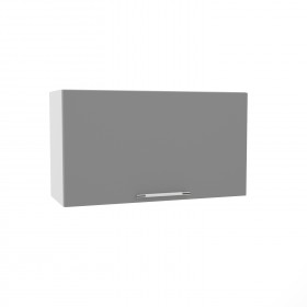 Квадро ВПГ 800 шкаф верхний горизонтальный высокий (Ваниль кожа/корпус Серый) в Ужуре - uzhur.katalogmebeli.com | фото