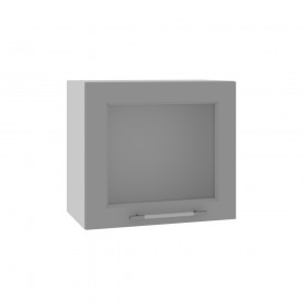Квадро ВПГС 500 шкаф верхний горизонтальный со стеклом высокий (Железо/корпус Серый) в Ужуре - uzhur.katalogmebeli.com | фото