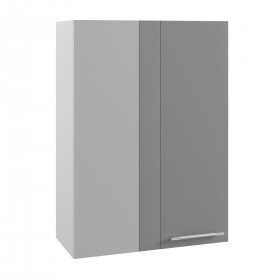 Квадро ВПУ 650 шкаф верхний угловой высокий (Ваниль кожа/корпус Серый) в Ужуре - uzhur.katalogmebeli.com | фото