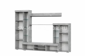 Мебель для гостиной МГС 5 Цемент светлый / Белый в Ужуре - uzhur.katalogmebeli.com | фото 4