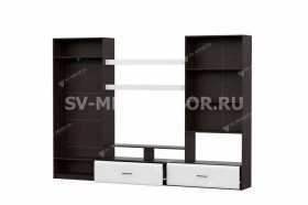 Мебель для гостиной МГС 7 Исполнение 1 Дуб Венге/Белый глянец в Ужуре - uzhur.katalogmebeli.com | фото