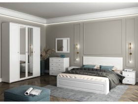 Модульная спальня Барселона (Белый/Белый глянец) в Ужуре - uzhur.katalogmebeli.com | фото