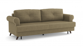 Оливер / диван - кровать 3-х местн. (еврокнижка) (велюр велутто коричневый 23 в Ужуре - uzhur.katalogmebeli.com | фото