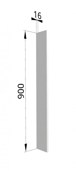 Панель торцевая (для шкафа верхнего торцевого высокого) ВПТ 400 Ройс (Графит софт) в Ужуре - uzhur.katalogmebeli.com | фото