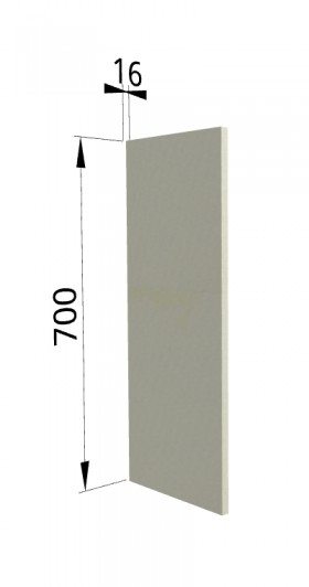 Панель торцевая П Квадро (для шкафа верхнего) Ваниль кожа в Ужуре - uzhur.katalogmebeli.com | фото