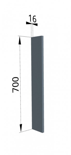 Панель торцевая ПТ 400 Квадро (для шкафа торцевого верхнего) Лунный свет в Ужуре - uzhur.katalogmebeli.com | фото