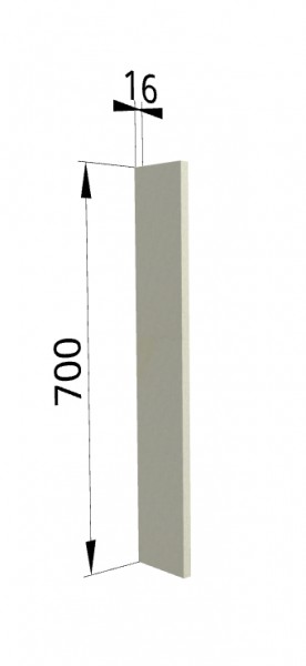 Панель торцевая ПТ 400 Квадро (для шкафа торцевого верхнего) Ваниль кожа в Ужуре - uzhur.katalogmebeli.com | фото