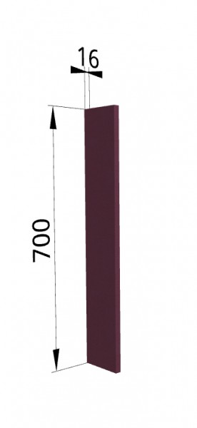 Панель торцевая ПТ 400 Квадро (для шкафа торцевого верхнего) Виноград в Ужуре - uzhur.katalogmebeli.com | фото