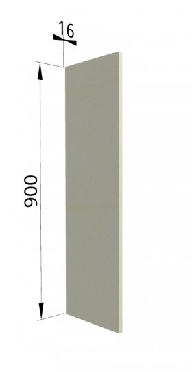 Панель торцевая ВП Квадро (для шкафа верхнего высокого) Ваниль кожа в Ужуре - uzhur.katalogmebeli.com | фото