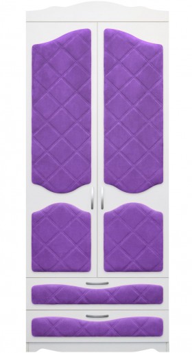 Шкаф 2-х створчатый с ящиками серии Иллюзия 32 Фиолетовый в Ужуре - uzhur.katalogmebeli.com | фото