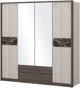 Шкаф четырехстворчатый с зеркалом Шк69.1 Николь в Ужуре - uzhur.katalogmebeli.com | фото