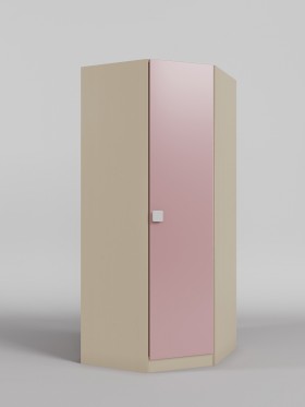 Шкаф угловой (угловая секция) Грэйси (Розовый/корпус Клен) в Ужуре - uzhur.katalogmebeli.com | фото