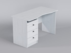 Стол (столешница с выемкой) Классика (Белый/корпус Выбеленное дерево) в Ужуре - uzhur.katalogmebeli.com | фото