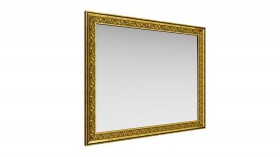 Зеркало навесное "Айрум"/(дуб кальяри / профиль: золото с орнаментом) в Ужуре - uzhur.katalogmebeli.com | фото